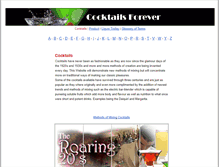 Tablet Screenshot of cocktailsforever.com